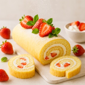 Strawberry Swiss Roll