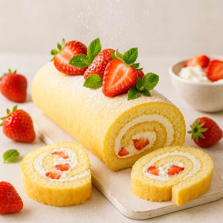Strawberry Swiss Roll